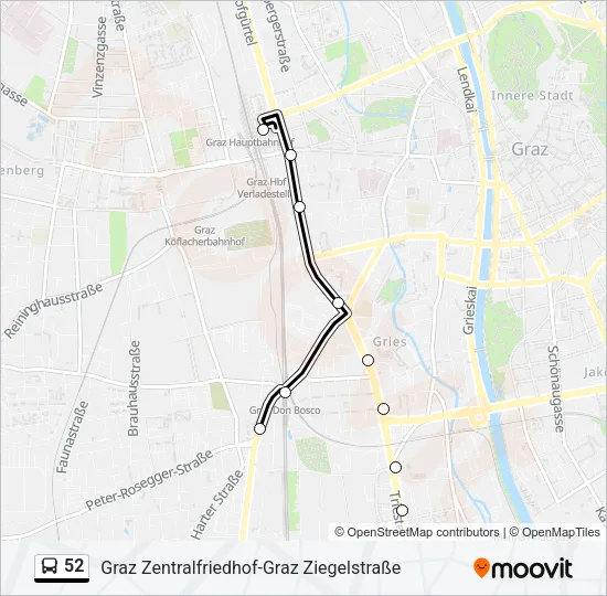 52 Bus Line Map