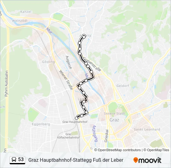 53 Bus Line Map
