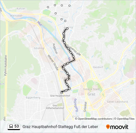 53 Bus Line Map