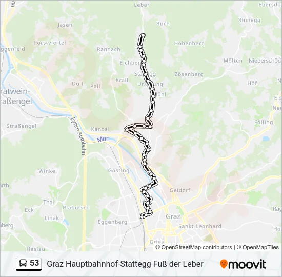 53 Bus Line Map