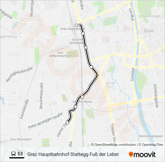 53 Bus Line Map