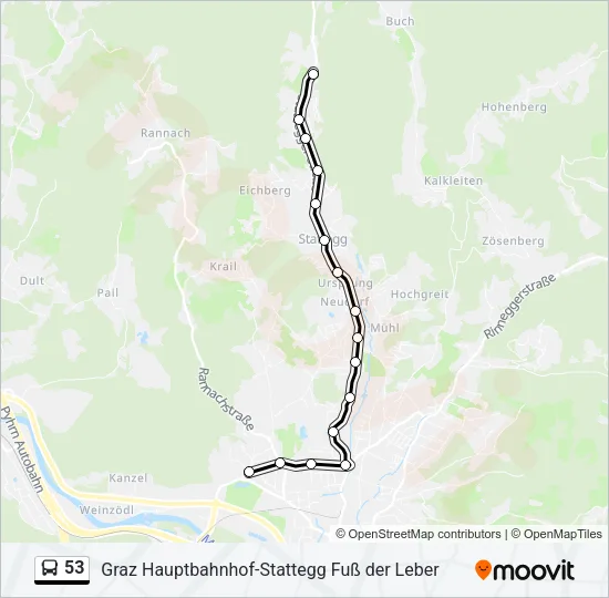 53 Bus Line Map
