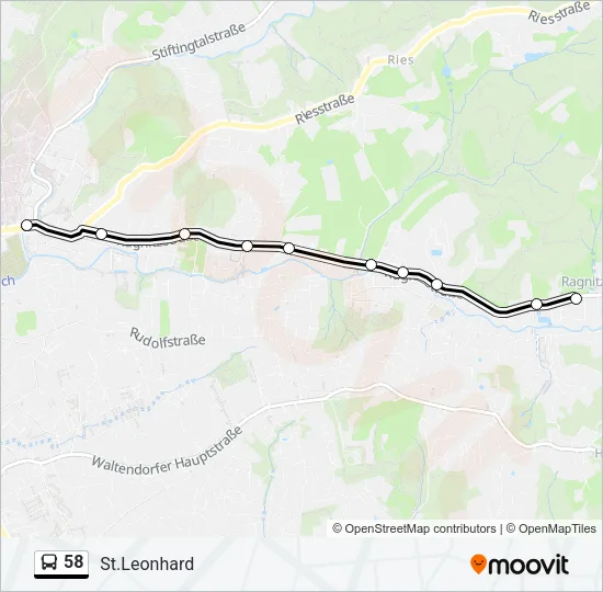 58 Bus Line Map