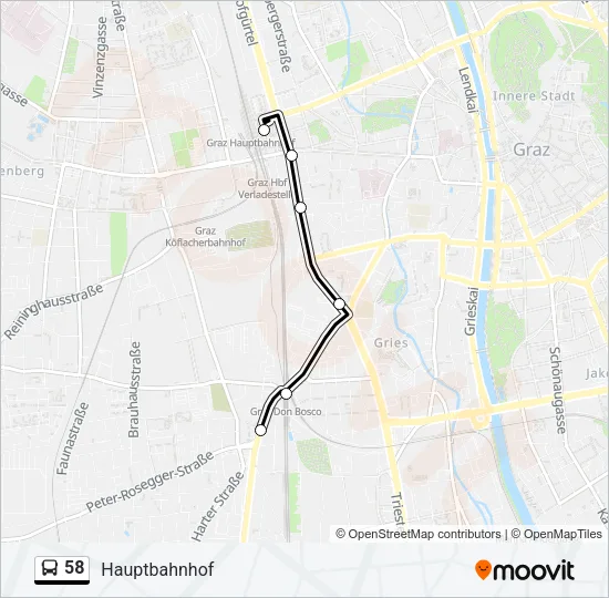 58 Bus Line Map