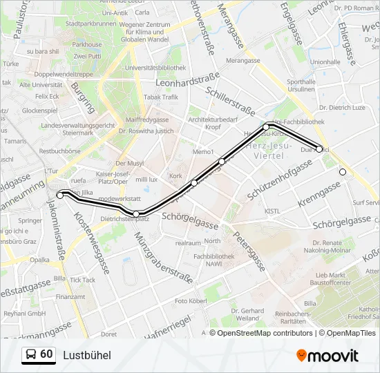 60 Bus Line Map