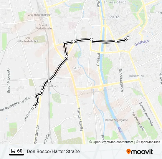 60 Bus Line Map