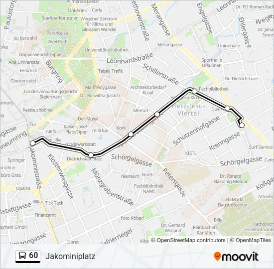 60 Bus Line Map