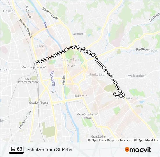 63 Bus Line Map