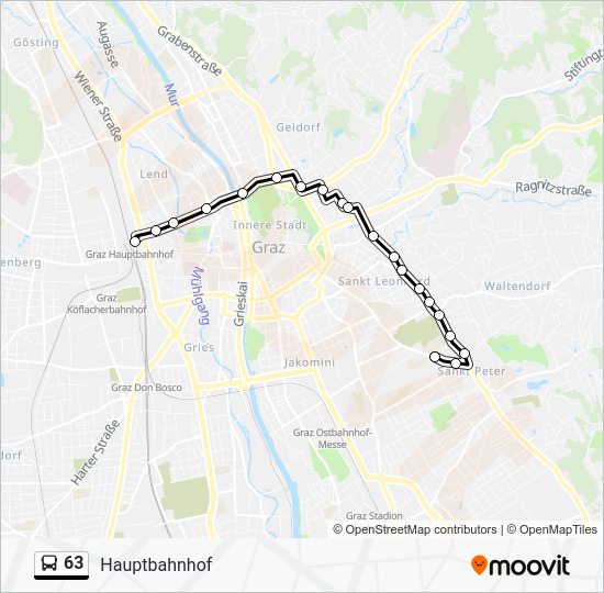 63 Route: Schedules, Stops & Maps - Hauptbahnhof (Updated)