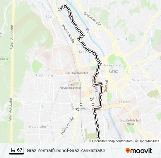 67 Bus Line Map