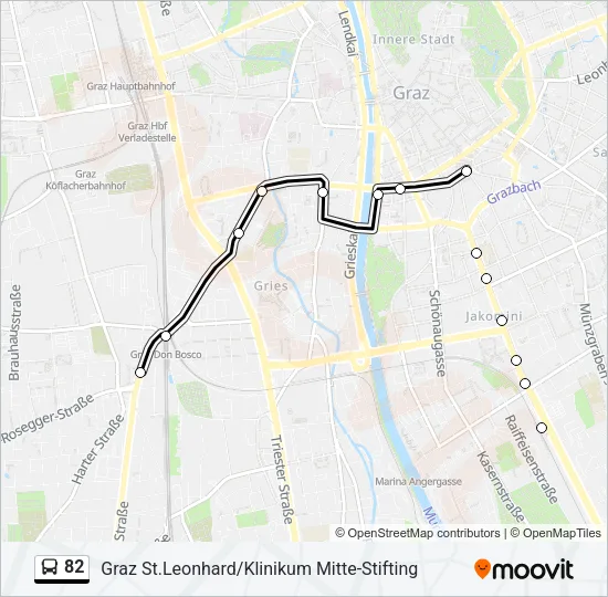 82 Bus Line Map