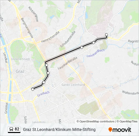 82 Bus Line Map