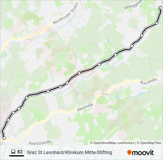 82 Bus Line Map