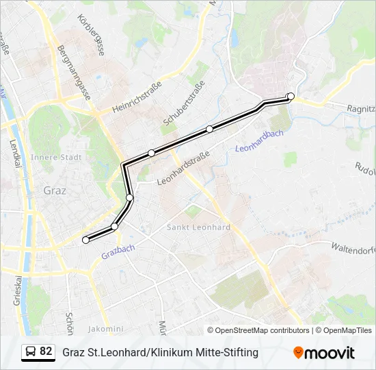 82 Bus Line Map