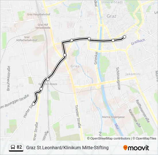 82 Bus Line Map