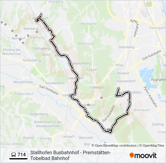 714 Bus Line Map