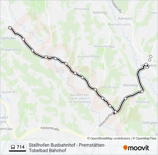 714 Bus Line Map