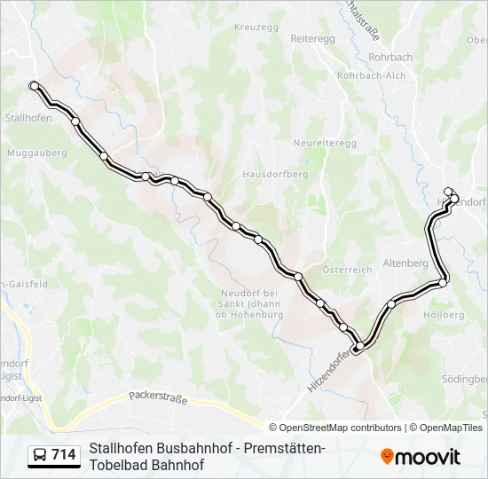 714 Bus Line Map