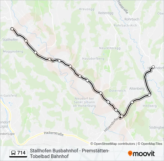714 Bus Line Map