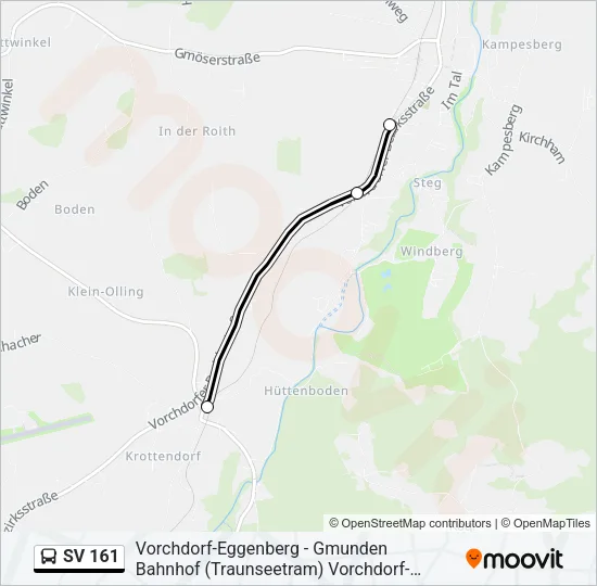 SV 161 Bus Line Map