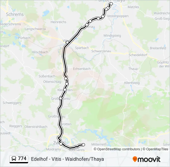 774 Bus Line Map