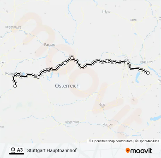 A3 Train Line Map
