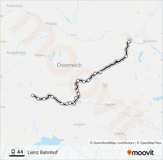 A4 Train Line Map
