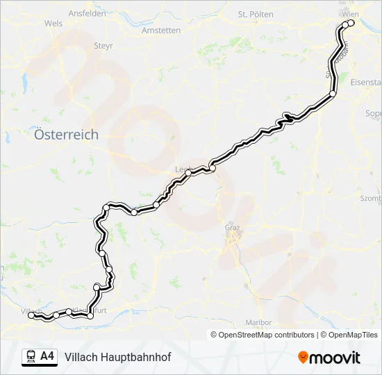A4 Train Line Map