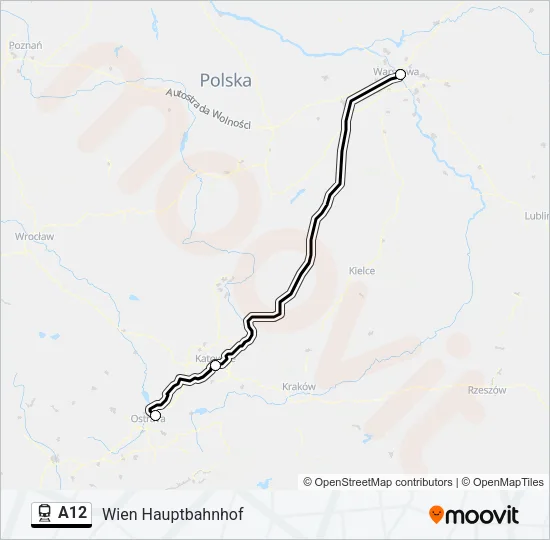 A12 Train Line Map