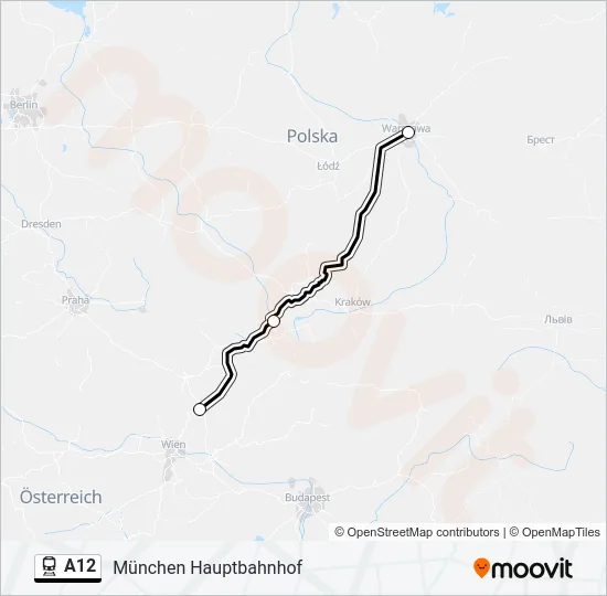 A12 Train Line Map