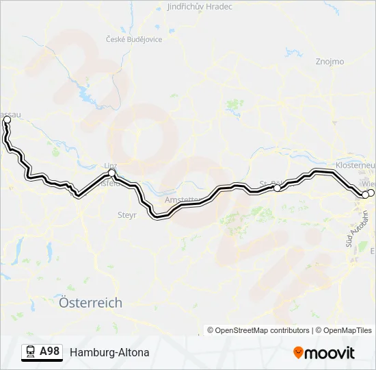 A98 Train Line Map
