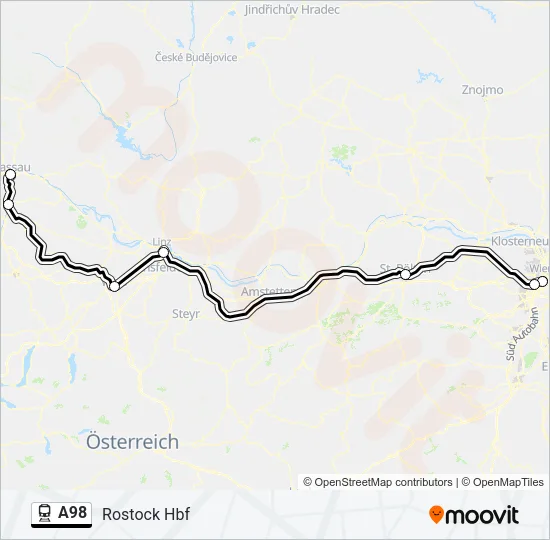 A98 Train Line Map