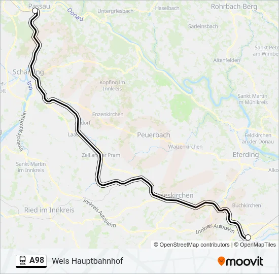 A98 Train Line Map
