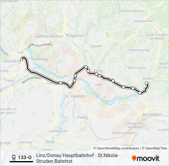 133-O Train Line Map