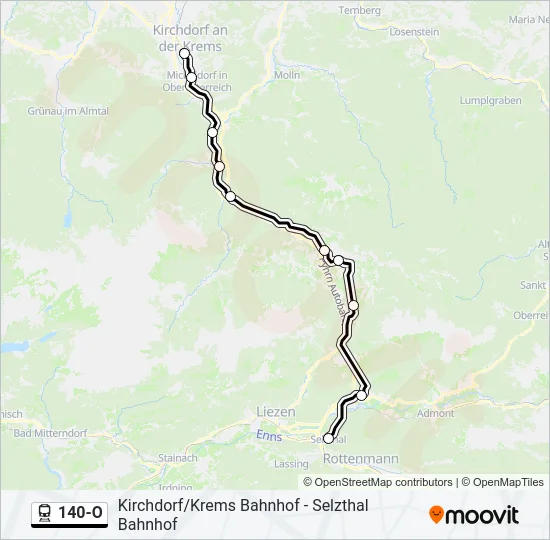 140-O Train Line Map