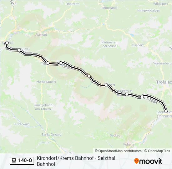 140-O Train Line Map