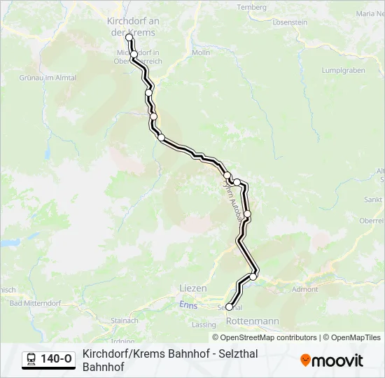 140-O Train Line Map