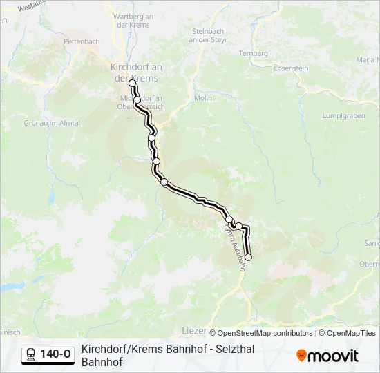 140-O Train Line Map