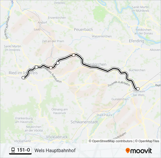 151-O Train Line Map