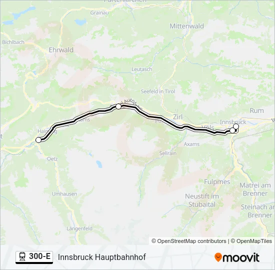 300-E Train Line Map