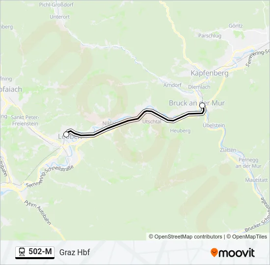 502-M Train Line Map