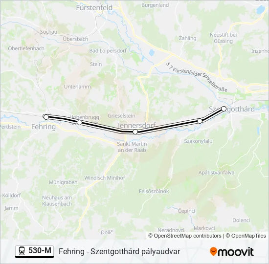 530-M Train Line Map