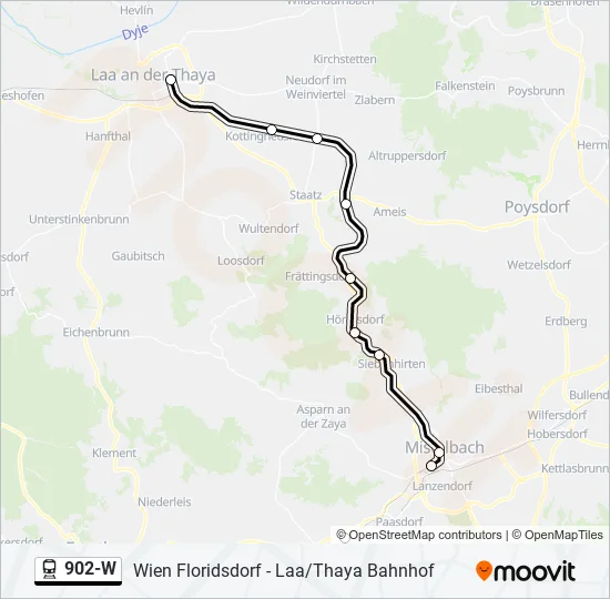 902-W Train Line Map