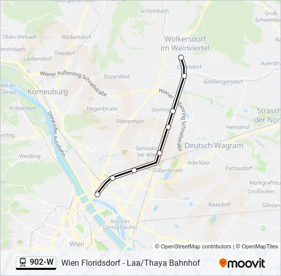 902-W Train Line Map