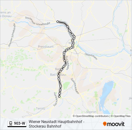 Bahnlinie 903-W Karte