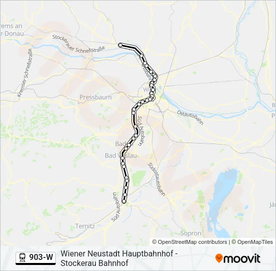 903-W Train Line Map