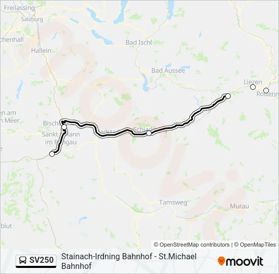 SV250 Bus Line Map