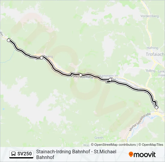 SV250 Bus Line Map