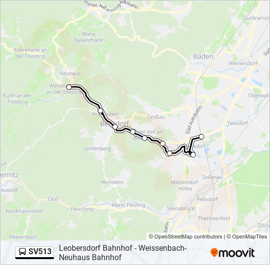 SV513 bus Line Map