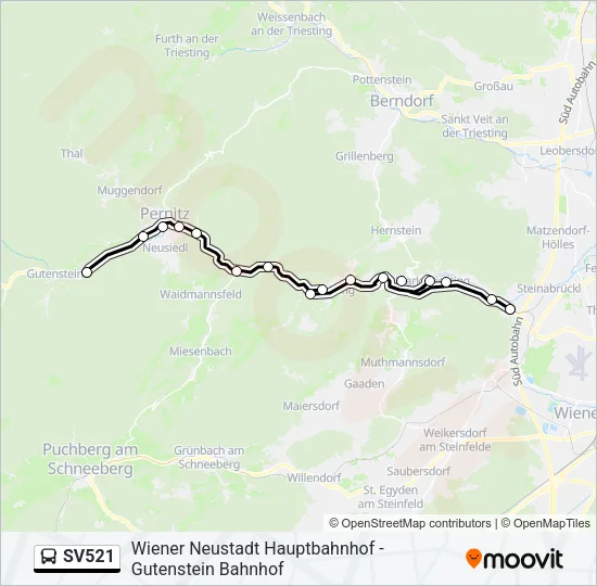 SV521 Bus Line Map